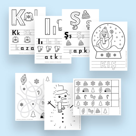 Yazdırılabilir "Eğlenceli KIŞ" Paketi