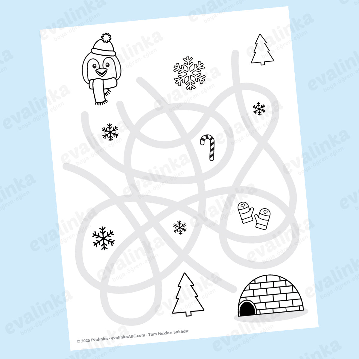 Yazdırılabilir "Eğlenceli KIŞ" Paketi